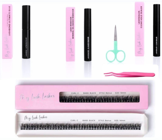 D Curl Black Ribbon Lash - Banus Style Starter Kit